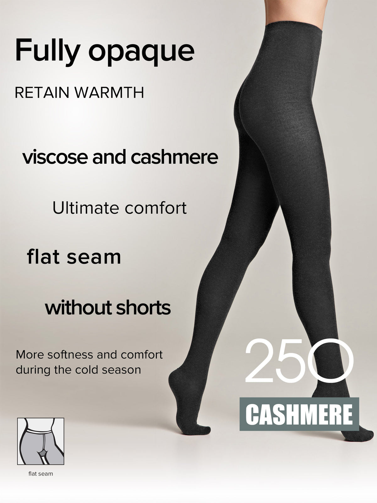 Tights Conte Cashmere 250 Den - Warm Opaque