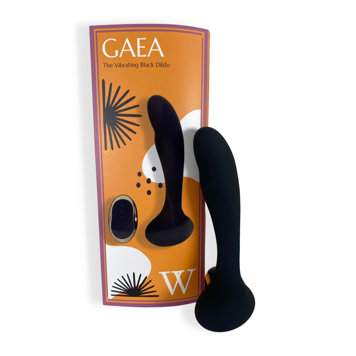 V For Vibes Gaea Black Vibrating Dildo With Remote